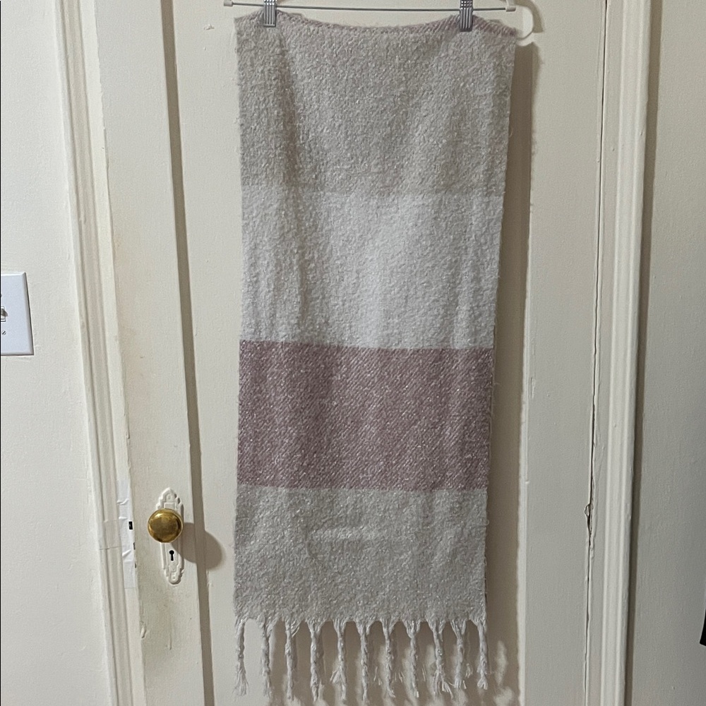 Gentle Fawn Cream and Pink Striped Scarf